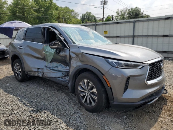 2022 Infiniti QX60 Pure with VIN 5N1DL1ES5NC338231, listed as a Copart auction lot 60042735 with 37,945 mi miles and Salvage title. Bid and sale history available at DreamBid. Image 4.