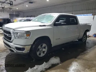 2021 Ram 1500 Lone Star with VIN 1C6SRFMT2MN619155, listed as a Copart auction lot 86478994 with 125,354 mi miles and Salvage title. Bid and sale history available at DreamBid. Image 1.