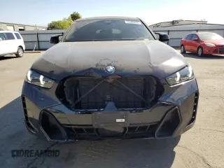 2024 BMW X6 M60i with VIN 5UX43EX04R9S22513, listed as a Copart auction lot 74380844 with 255 mi miles and Salvage Title. Bid and sale history available at carsss.com. Image 5.