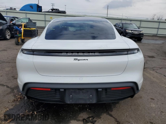 2025 Porsche Taycan with VIN WP0AA2Y18SSA09226, listed as a Copart auction lot 51801615 with 15,533 mi miles and Salvage title. Bid and sale history available at DreamBid. Image 6.