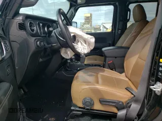 2022 Jeep Wrangler Unlimited Sahara with VIN 1C4HJXEG3NW248021, listed as a Copart auction lot 47555775 with 31,479 mi miles and Salvage Title. Bid and sale history available at DreamBid. Image 7.