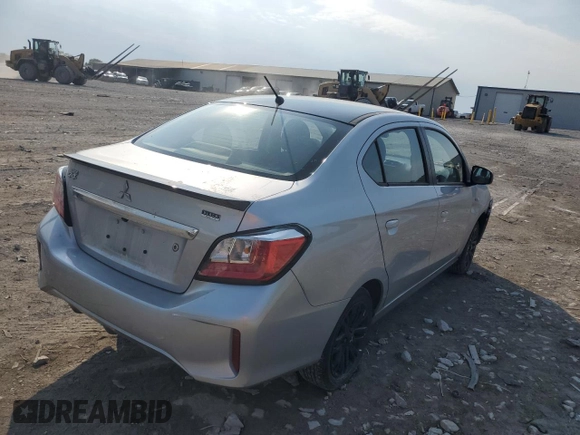 2023 Mitsubishi Mirage G4 ES with VIN ML32FUFJ1PHF00748, listed as a Copart auction lot 52071044 with 41,590 mi miles. Bid and sale history available at carsss.com. Image 3.