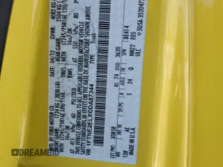 2012 Ford Econoline Cargo Commercial z VIN 1FTNE2ELXCDA87344, wystawiony jako Copart lot #57315465 z przebiegiem 268 716 mil mil oraz Szkody całkowita. Historia ofert i sprzedaży dostępna na DreamBid. Obrazek 13.