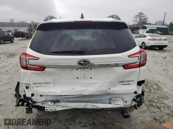 2023 Subaru Ascent Limited with VIN 4S4WMARD6P3453117, listed as a Copart auction lot 43557685 with 10,848 mi miles and Salvage title. Bid and sale history available at DreamBid. Image 6.