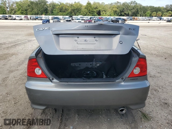 2005 Honda Civic Cpe EX with VIN 1HGEM22955L013500, listed as a Copart auction lot 73662134 with 214,157 mi miles and Salvage Title. Bid and sale history available at carsss.com. Image 6.