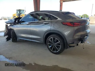 2023 Infiniti QX55 Luxe with VIN 3PCAJ5JR4PF123016, listed as a Copart auction lot 58630185 with 12,488 mi miles and Salvage title. Bid and sale history available at DreamBid. Image 2.