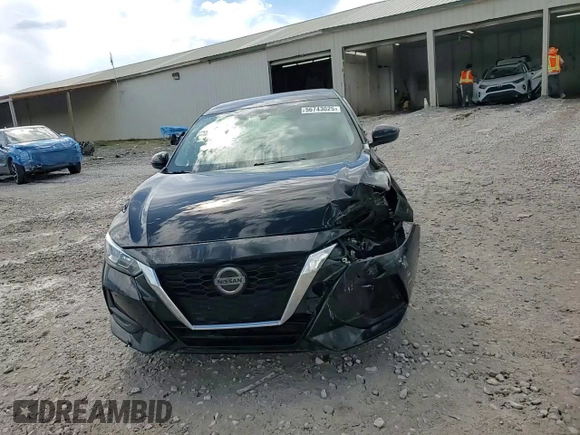 2021 Nissan Sentra SV with VIN 3N1AB8CV4MY255060, listed as a Copart auction lot 56743025 with 77,570 mi miles and Salvage title. Bid and sale history available at DreamBid. Image 13.