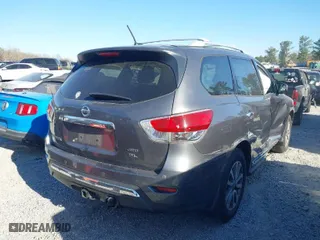 2015 Nissan Pathfinder Platinum with VIN 5N1AR2MM9FC619248, listed as a IAAI auction lot 41818038 with 128,071 mi miles. Bid and sale history available at carsss.com. Image 4.