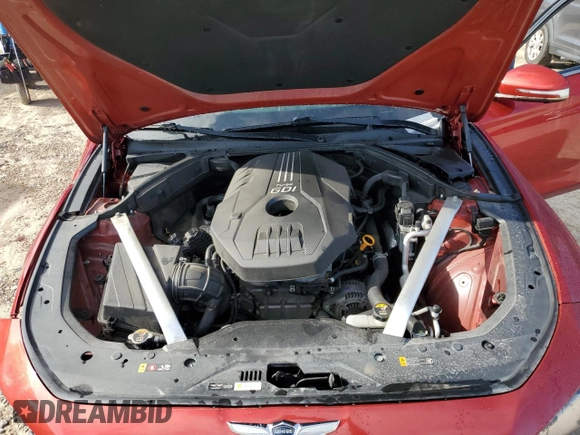 2020 Genesis G70 2.0T with VIN KMTG44LA6LU045375, listed as a Copart auction lot 59291075 with 56,810 mi miles and Non repairable. Bid and sale history available at DreamBid. Image 11.