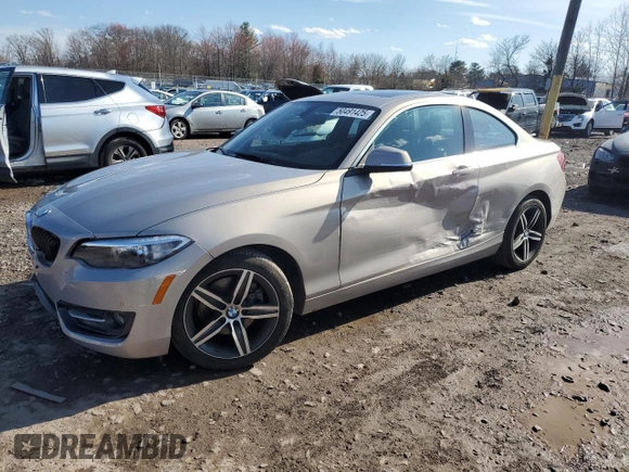 2017 BMW 2 Series 230i with VIN WBA2F9C58HV664464, listed as a Copart auction lot 50491425 with 36,290 mi miles and Salvage title. Bid and sale history available at DreamBid. Image 1.