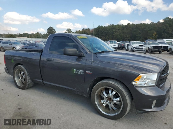 2017 Ram 1500 Express with VIN 3C6JR6AT0HG664982, listed as a Copart auction lot 77386684 with 109,175 mi miles and Salvage title. Bid and sale history available at DreamBid. Image 4.