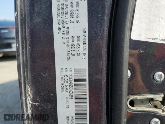 2019 Dodge Charger SXT z VIN 2C3CDXBG5KH696099, wystawiony jako Copart lot #55738275 z przebiegiem 107 968 mil mil oraz Szkoda całkowita • Salvage title. Historia ofert i sprzedaży dostępna na DreamBid. Obrazek 13.
