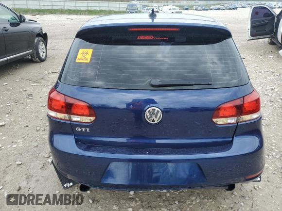 2012 Volkswagen GTI PZEV with VIN WVWED7AJ3CW101447, listed as a Copart auction lot 55298125 with Not provided miles and Clean title. Bid and sale history available at DreamBid. Image 6.