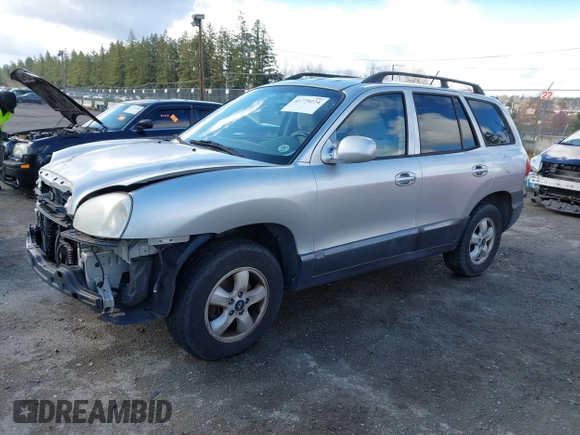 2005 Hyundai Santa Fe GLS with VIN KM8SC73D55U988475, listed as a IAAI auction lot 41779224 with 161,623 mi miles. Bid and sale history available at carsss.com. Image 2.
