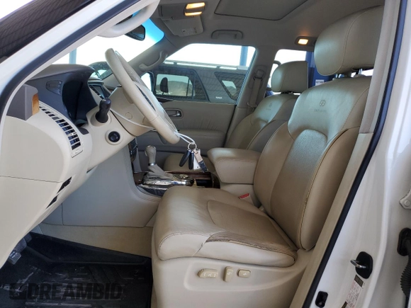 2012 Infiniti QX56 7-passenger with VIN JN8AZ2NF3C9519101, listed as a Copart auction lot 53105715 with 114,204 mi miles and Salvage Title. Bid and sale history available at DreamBid. Image 7.