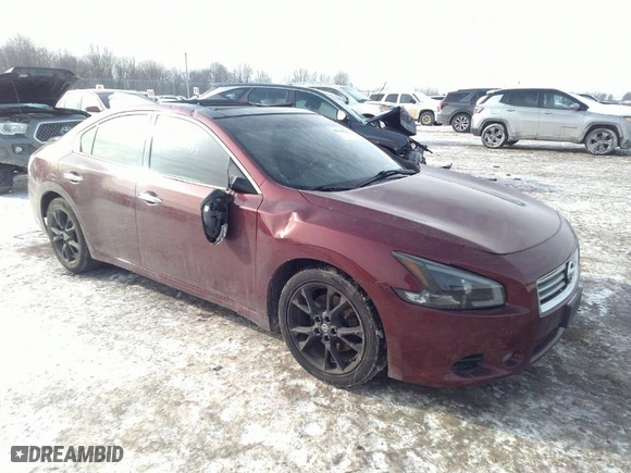 2012 Nissan Maxima 3.5 S with VIN 1N4AA5AP0CC837365, listed as a IAAI auction lot 41394533 with 156,410 mi miles. Bid and sale history available at carsss.com. Image 1.