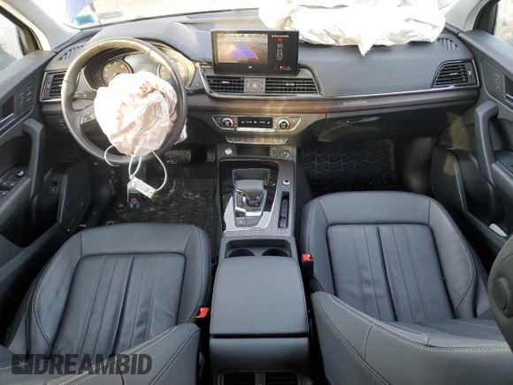 2023 Audi Q5 S line Premium with VIN WA1GAAFY1P2118579, listed as a Copart auction lot 43068015 with 15,662 mi miles and Salvage title. Bid and sale history available at DreamBid. Image 8.