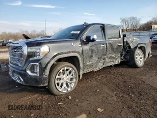 2020 GMC Sierra 1500 Denali with VIN 1GTU9FEL3LZ229852, listed as a Copart auction lot 47481565 with 59,349 mi miles and Salvage Title. Bid and sale history available at DreamBid. Image 1.