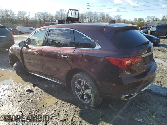 2017 Acura MDX with VIN 5FRYD4H38HB043946, listed as a Copart auction lot 44726245 with 135,660 mi miles and Salvage Title. Bid and sale history available at carsss.com. Image 2.