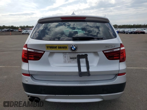 2013 BMW X3 xDrive28i with VIN 5UXWX9C5XD0A30504, listed as a Copart auction lot 53200135 with 52,252 mi miles and Salvage Title. Bid and sale history available at DreamBid. Image 6.