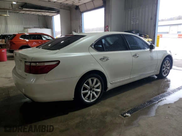 2009 Lexus LS 460 with VIN JTHCL46F695002017, listed as a Copart auction lot 50316845 with 155,715 mi miles and Salvage Title. Bid and sale history available at DreamBid. Image 3.