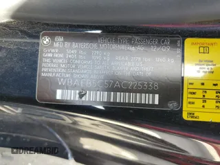 2010 BMW 6 Series 650i with VIN WBAEB5C57AC225338, listed as a Copart auction lot 75755384 with 140,511 mi miles and Salvage Title. Bid and sale history available at carsss.com. Image 12.
