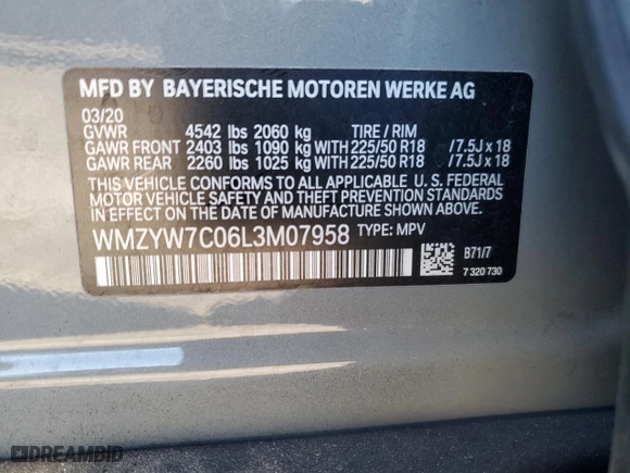 2020 MINI Countryman Cooper S with VIN WMZYW7C06L3M07958, listed as a Copart auction lot 88361005 with 39,008 mi miles and Salvage Title. Bid and sale history available at carsss.com. Image 14.