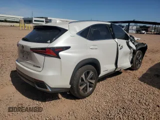 2021 Lexus NX 300h with VIN JTJGJRDZ6M5013303, listed as a Copart auction lot 58749335 with 25,676 mi miles and Salvage title. Bid and sale history available at DreamBid. Image 3.