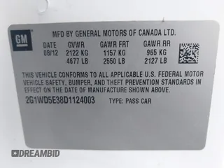 2013 Chevrolet Impala Police with VIN 2G1WD5E38D1124003, listed as a IAAI auction lot 41231039 with 172,366 mi miles. Bid and sale history available at carsss.com. Image 9.