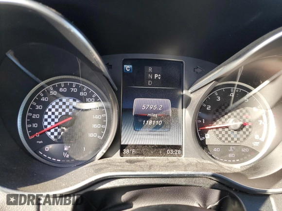 2016 Mercedes-Benz C 450 AMG with VIN 55SWF6EB8GU142712, listed as a Copart auction lot 47525155 with 118,110 mi miles and Salvage Title. Bid and sale history available at carsss.com. Image 9.