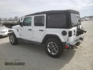 2018 Jeep Wrangler Unlimited Sahara with VIN 1C4HJXEN4JW200830, listed as a Copart auction lot 46298625 with 46,783 mi miles and Salvage title. Bid and sale history available at DreamBid. Image 2.