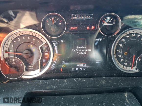 2017 Ram 1500 Laramie with VIN 1C6RR7VT9HS734233, listed as a Copart auction lot 54511735 with 143,922 mi miles and Salvage title. Bid and sale history available at DreamBid. Image 9.