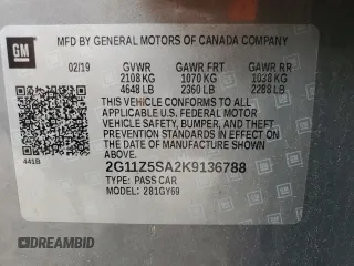 2019 Chevrolet Impala LT with VIN 2G11Z5SA2K9136788, listed as a Copart auction lot 51226605 with 131,294 mi miles and Clean Title. Bid and sale history available at DreamBid. Image 13.