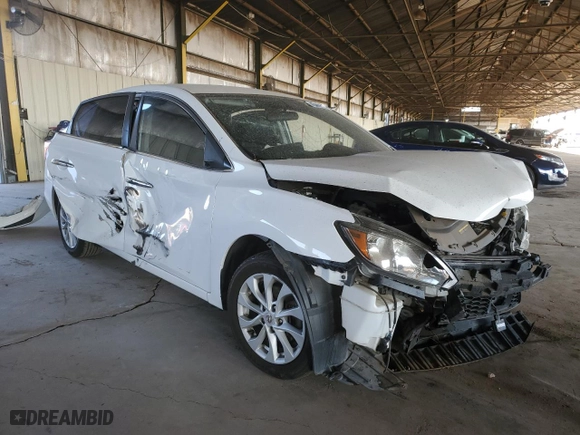 2019 Nissan Sentra S with VIN 3N1AB7AP8KY444757, listed as a Copart auction lot 43447215 with 99,388 mi miles and Salvage Title. Bid and sale history available at carsss.com. Image 4.