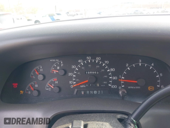 1999 Ford F-250 XL with VIN 1FTNX21L6XEA47455, listed as a IAAI auction lot 41796899 with 108,963 mi miles and . Bid and sale history available at DreamBid. Image 7.