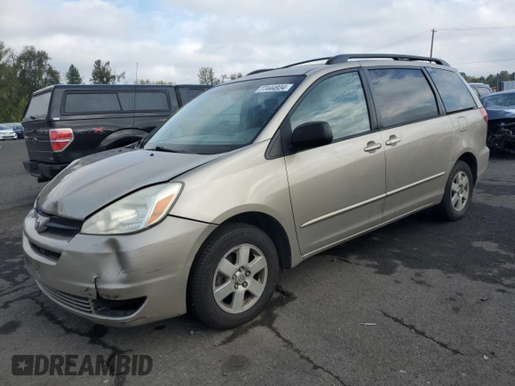 2004 Toyota Sienna CE with VIN 5TDZA23CX4S018644, listed as a Copart auction lot 77444934 with 201,983 mi miles and Salvage Title. Bid and sale history available at DreamBid. Image 1.