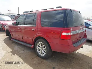 2016 Ford Expedition Limited with VIN 1FMJU1KT5GEF07362, listed as a IAAI auction lot 41647643 with 208,133 mi miles and . Bid and sale history available at DreamBid. Image 3.