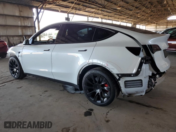 2021 Tesla Model Y Long Range z VIN 5YJYGDEE2MF243858, wystawiony jako Copart lot #58043055 z przebiegiem 24 128 mil mil oraz Szkoda całkowita • Salvage title. Historia ofert i sprzedaży dostępna na DreamBid. Obrazek 2.