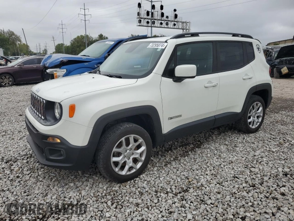 2017 Jeep Renegade Altitude with VIN ZACCJBBB3HPF23443, listed as a Copart auction lot 73295074 with 63,320 mi miles and Salvage title. Bid and sale history available at DreamBid. Image 1.
