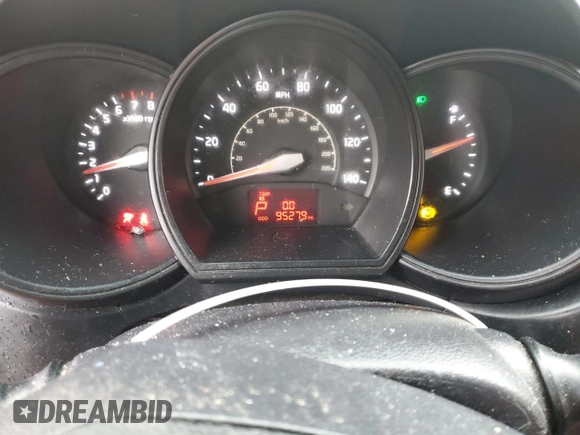 2013 Kia Rio LX with VIN KNADM4A39D6291068, listed as a Copart auction lot 43377785 with 95,279 mi miles and Salvage Title. Bid and sale history available at carsss.com. Image 9.