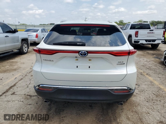 2022 Toyota Venza LE with VIN JTEAAAAH0NJ110734, listed as a Copart auction lot 67161144 with 21,363 mi miles and Salvage Title. Bid and sale history available at carsss.com. Image 6.
