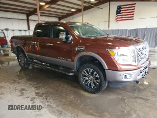 2016 Nissan Titan Platinum Reserve with VIN 1N6BA1F45GN507363, listed as a Copart auction lot 53625635 with 95,450 mi miles and Salvage title. Bid and sale history available at DreamBid. Image 4.