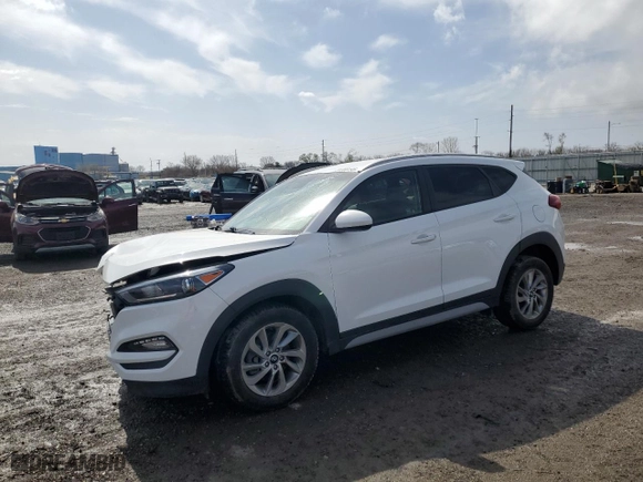 2018 Hyundai Tucson SEL with VIN KM8J33A4XJU714805, listed as a Copart auction lot 51388195 with 104,652 mi miles and Salvage Title. Bid and sale history available at carsss.com. Image 1.