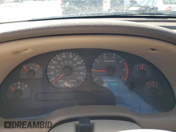 2000 Ford Mustang with VIN 1FAFP4048YF247717, listed as a Copart auction lot 48250675 with 175,105 mi miles and Salvage Title. Bid and sale history available at carsss.com. Image 9.