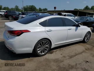 2017 Genesis G80 3.8L with VIN KMHGN4JE1HU211502, listed as a Copart auction lot 64684094 with 70,682 mi miles and Salvage Title. Bid and sale history available at carsss.com. Image 3.