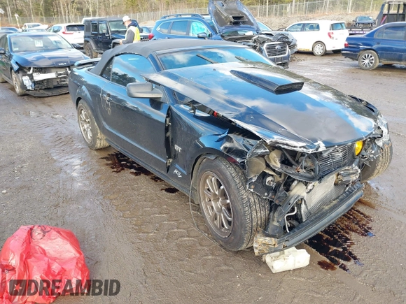 2007 Ford Mustang GT Deluxe with VIN 1ZVFT85H875335046, listed as a IAAI auction lot 41211492 with 108,509 mi miles and . Bid and sale history available at carsss.com. Image 1.