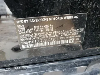 2020 BMW 3 Series 330i with VIN 3MW5R1J07L8B23382, listed as a Copart auction lot 45024295 with Not Provided miles and Salvage Title. Bid and sale history available at carsss.com. Image 14.