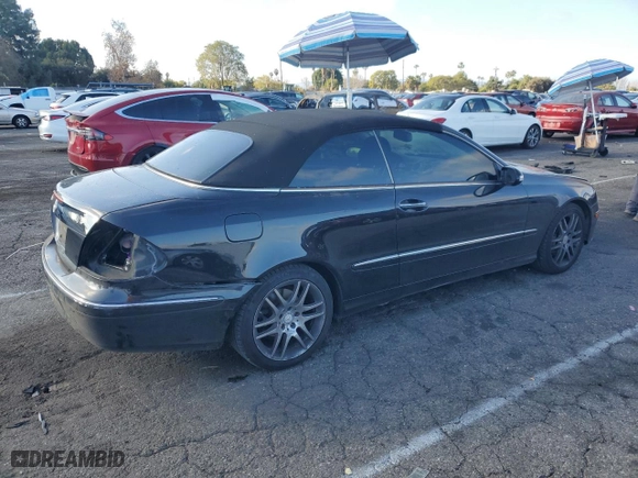 2009 Mercedes-Benz CLK-Class 3.5L with VIN WDBTK56F49T102962, listed as a Copart auction lot 43634515 with 127,133 mi miles and Salvage Title. Bid and sale history available at carsss.com. Image 3.