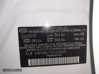2019 Hyundai Elantra SEL with VIN 5NPD84LF9KH414000, listed as a IAAI auction lot 41394391 with 77,294 mi miles. Bid and sale history available at carsss.com. Image 9.