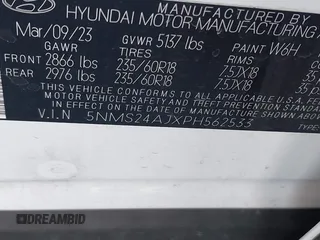 2023 Hyundai Santa Fe SEL with VIN 5NMS24AJXPH562533, listed as a IAAI auction lot 42153868 with 36,570 mi miles and . Bid and sale history available at DreamBid. Image 9.
